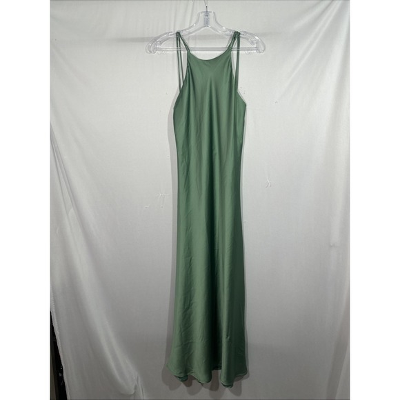 Know One Cares Dresses & Skirts - NWD Know One Cares [ Small ] Satin Bias Cut Maxi Dress in Green #7119